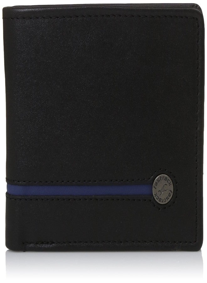 Fastrack Black & Blue Leather Men's Wallet (C0368LBK01) - Image 2